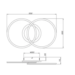 Plafón Venida Titán Circular