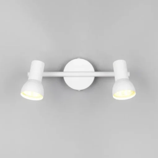 Regleta de focos superficie Cantar Blanco 2L 2XGU10 focos orientables