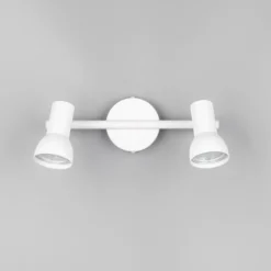 Regleta de focos superficie Cantar Blanco 2L 2XGU10 focos orientables