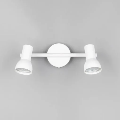 Regleta de focos superficie Cantar Blanco 2L 2XGU10 focos orientables