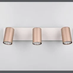 Regleta de focos superficie Marley 3L Café Orientable 3XGU10
