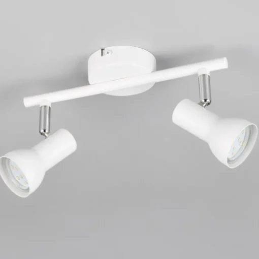 Regleta de focos superficie Cantar Blanco 2L 2XGU10 focos orientables