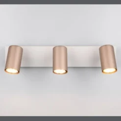 Regleta de focos superficie Marley 3L Café Orientable 3XGU10