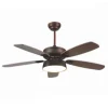 Ventilador de techo Alabama LED 24w 3CCT acabado marrón estilo rústico motor DC 122cm Ø