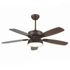 Ventilador de techo Alabama LED 24w 3CCT acabado marrón estilo rústico motor DC 122cm Ø