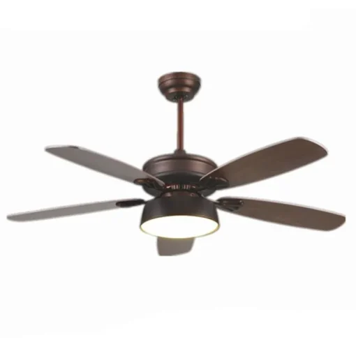 Ventilador de techo Alabama LED 24w 3CCT acabado marrón estilo rústico motor DC 122cm Ø