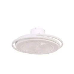 Ventilador de techo Andrea LED 45w 3CCT acabado blanco estilo moderno plafón ventilador motor DC 59cm Ø