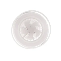 Ventilador de techo Andrea LED 45w 3CCT acabado blanco estilo moderno plafón ventilador motor DC 59cm Ø