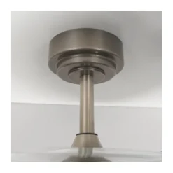 Ventilador de techo Aneto níquel LED 72w 3CCT acabado níquel estilo moderno aspas plegables motor DC 106cm Ø