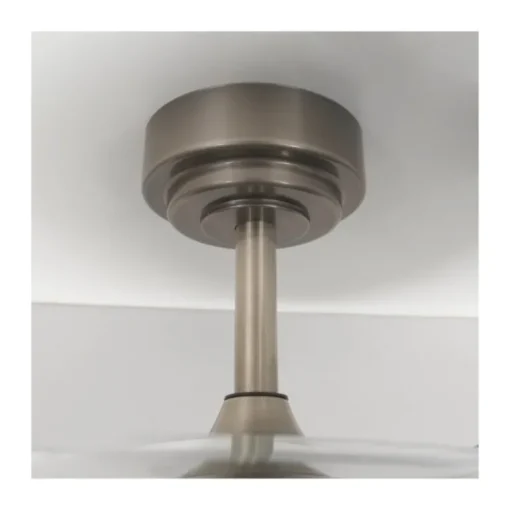 Ventilador de techo Aneto níquel LED 72w 3CCT acabado níquel estilo moderno aspas plegables motor DC 106cm Ø