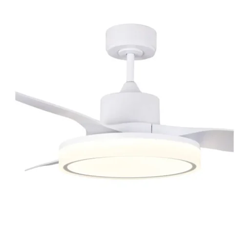 Ventilador de techo Aran Blanco LED 36w 3CCT acabado blanco estilo moderno motor DC 127cm Ø