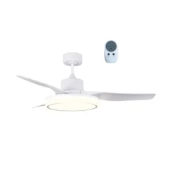 Ventilador de techo Aran Blanco LED 36w 3CCT acabado blanco estilo moderno motor DC 127cm Ø