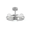 Ventilador de techo Aros LED 65w 3CCT acabado níquel estilo moderno motor DC 60cm Ø