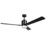 Ventilador de techo Atlántico LED 15w 4000k acabado negro estilo moderno motor AC 122cm Ø