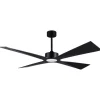 Ventilador de techo Bali negro LED 18w 3CCT acabado negro estilo moderno motor DC apto para exterior IP44 137cm Ø