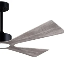 Ventilador de techo Bali gris LED 18w 3CCT acabado negro aspas gris estilo moderno motor DC apto para exterior IP44 137cm Ø