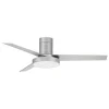 Ventilador de techo Boston plata LED 36w 3CCT acabado plata estilo moderno motor DC 132cm Ø