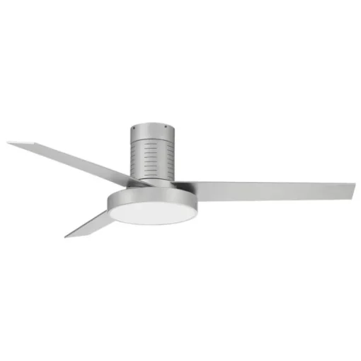 Ventilador de techo Boston plata LED 36w 3CCT acabado plata estilo moderno motor DC 132cm Ø