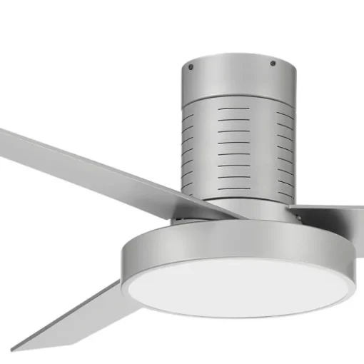 Ventilador de techo Boston plata LED 36w 3CCT acabado plata estilo moderno motor DC 132cm Ø