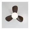 Ventilador de techo Byan negro/oscuro LED 18w 3CCT acabado negro aspas efecto madera tono oscuro estilo moderno motor DC 60cm Ø