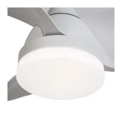 Ventilador de techo Byan blanco LED 18w 3CCT acabado blanco estilo moderno motor DC 60cm Ø