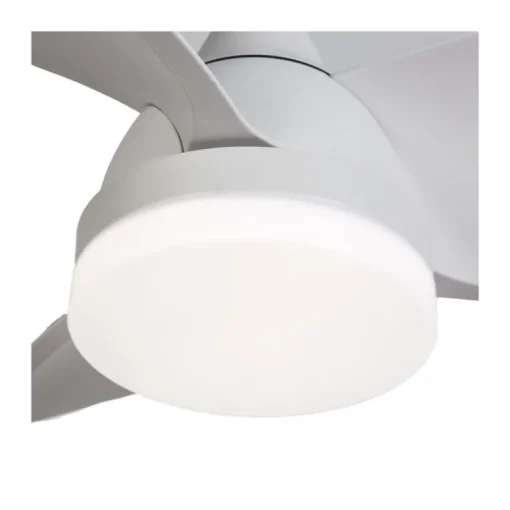Ventilador de techo Byan blanco LED 18w 3CCT acabado blanco estilo moderno motor DC 60cm Ø