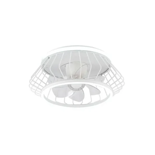 Ventilador de techo Cobra blanco LED 50w 3CCT acabado metal blanco estilo moderno motor DC plafón con ventilador 50cm Ø