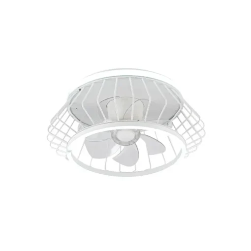 Ventilador de techo Cobra blanco LED 50w 3CCT acabado metal blanco estilo moderno motor DC plafón con ventilador 50cm Ø