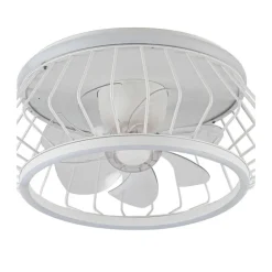 Ventilador de techo Cobra blanco LED 50w 3CCT acabado metal blanco estilo moderno motor DC plafón con ventilador 50cm Ø