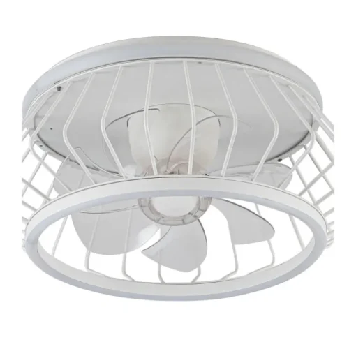 Ventilador de techo Cobra blanco LED 50w 3CCT acabado metal blanco estilo moderno motor DC plafón con ventilador 50cm Ø