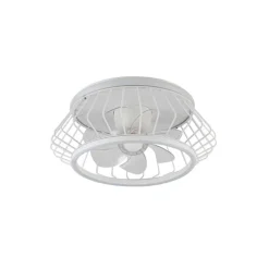 Ventilador de techo Cobra blanco LED 50w 3CCT acabado metal blanco estilo moderno motor DC plafón con ventilador 50cm Ø