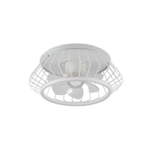Ventilador de techo Cobra blanco LED 50w 3CCT acabado metal blanco estilo moderno motor DC plafón con ventilador 50cm Ø