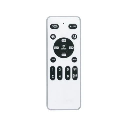 Ventilador de techo Dinirot negro LED 50W 3CCT acabado negro estilo moderno plafón con ventilador motor DC 50cm Ø