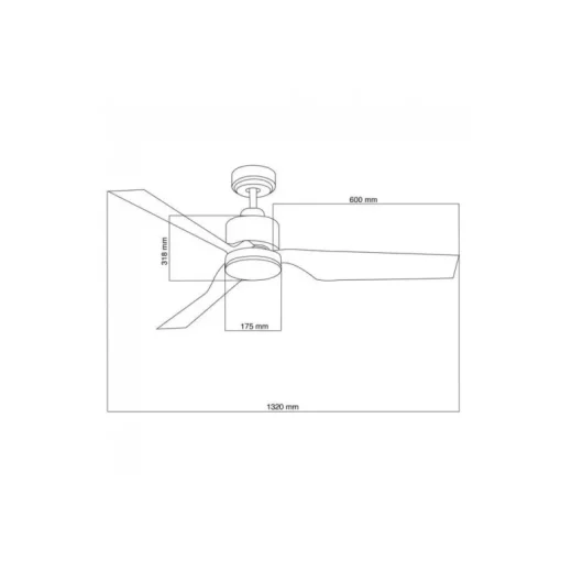 Ventilador de techo Ekos Níquel LED 15w 3CCT acabado níquel estilo moderno motor DC 132cm Ø