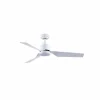 Ventilador de techo Ekos blanco LED 15w 3CCT acabado blanco estilo moderno motor DC 132cm Ø