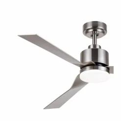Ventilador de techo Ekos Níquel LED 15w 3CCT acabado níquel estilo moderno motor DC 132cm Ø