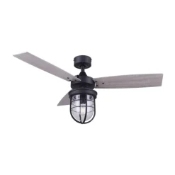 Ventilador de techo K2 1xE27 acabado negro estilo rústico motor AC 107cm Ø