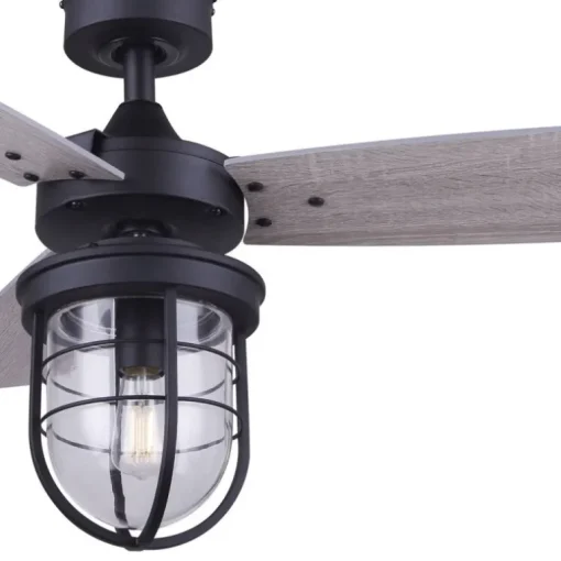 Ventilador de techo K2 1xE27 acabado negro estilo rústico motor AC 107cm Ø