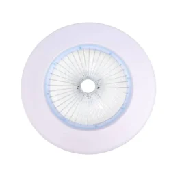 Ventilador de techo Kitale LED 45w 3CCT acabado blanco estilo moderno plafón ventilador motor DC 59cm Ø