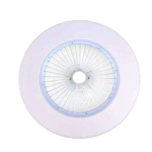 Ventilador de techo Kitale LED 45w 3CCT acabado blanco estilo moderno plafón ventilador motor DC 59cm Ø