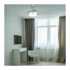 Ventilador de techo Lander Mini plata LED 46w 3CCT acabado acero plata estilo moderno aspas plegables motor DC 92cm Ø