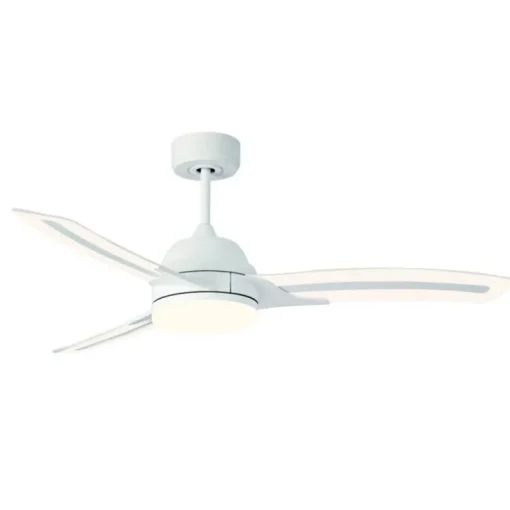 Ventilador de techo Lighter LED 24w 3CCT acabado blanco estilo moderno aspas con luz motor DC 132cm Ø
