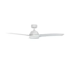 Ventilador de techo Lighter LED 24w 3CCT acabado blanco estilo moderno aspas con luz motor DC 132cm Ø