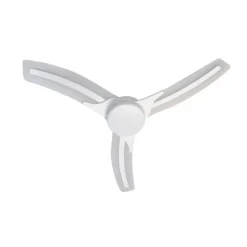 Ventilador de techo Lighter LED 24w 3CCT acabado blanco estilo moderno aspas con luz motor DC 132cm Ø