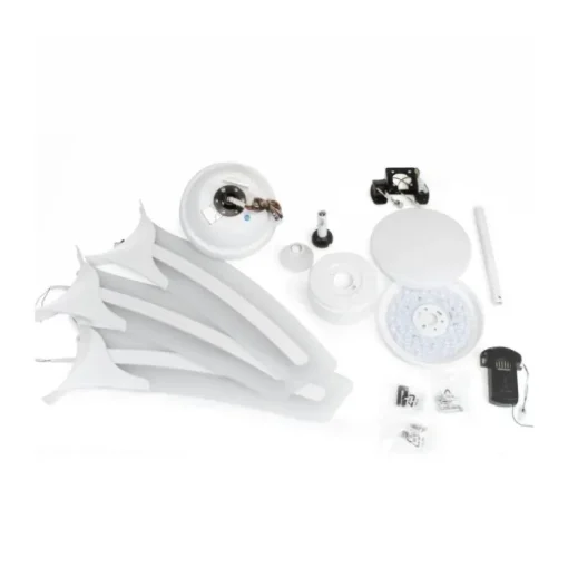 Ventilador de techo Lighter LED 24w 3CCT acabado blanco estilo moderno aspas con luz motor DC 132cm Ø