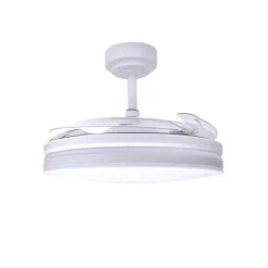 Ventilador de techo Martín blanco 72w LED integrado 3CCT acabado blanco estilo moderno aspas plegables motor DC 106cm Ø