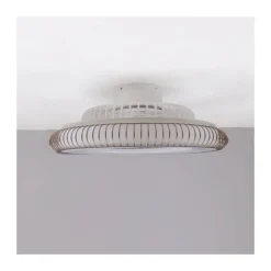 Ventilador de techo Mirabel marrón LED 40w 3CCT acabado marrón estilo moderno motor DC 56cm Ø