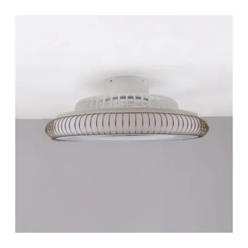 Ventilador de techo Mirabel marrón LED 40w 3CCT acabado marrón estilo moderno motor DC 56cm Ø