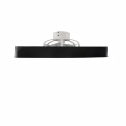 Ventilador de techo Monic LED 40w 3CCT acabado negro estilo moderno plafón con ventilador motor DC 49X49cm