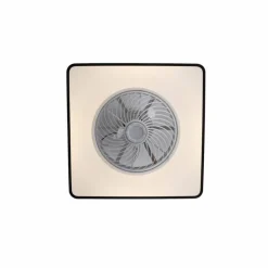 Ventilador de techo Monic LED 40w 3CCT acabado negro estilo moderno plafón con ventilador motor DC 49X49cm